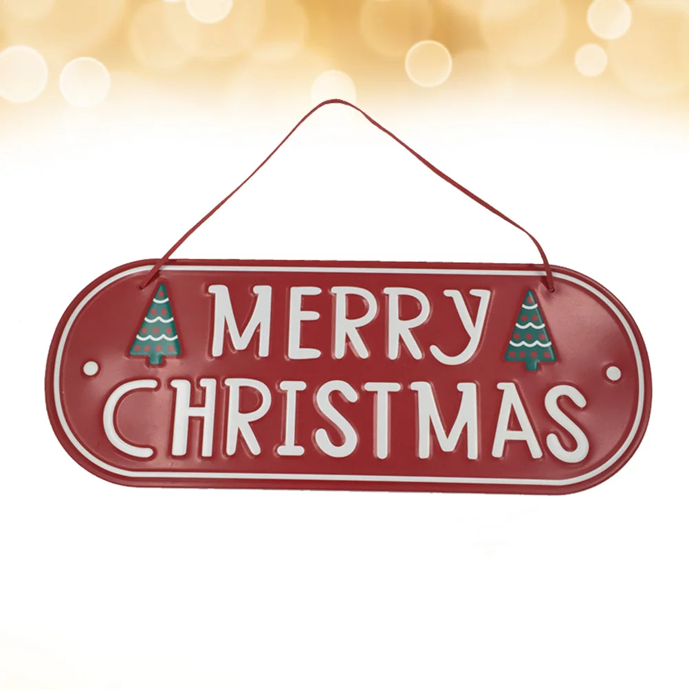 

ULDIGI Christmas Door Decoration 30x12CM Iron Sign for Home Office Holiday Merry Celebration Decor