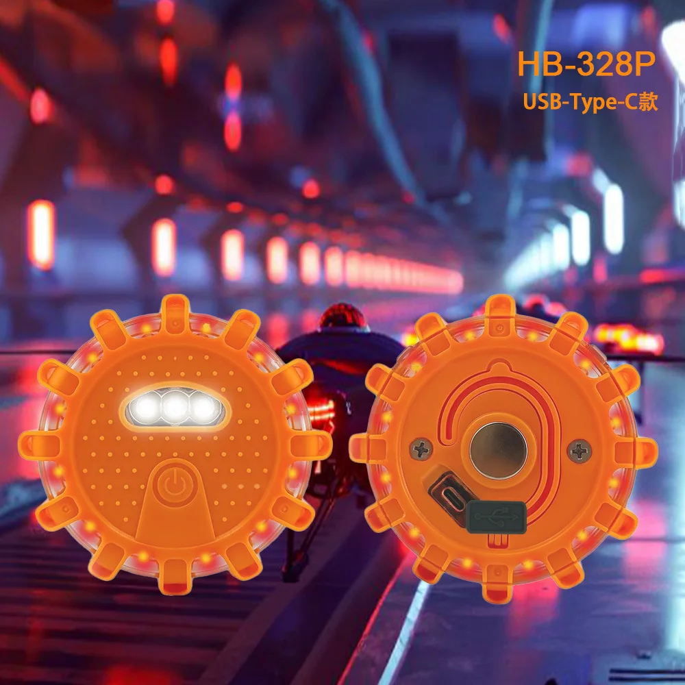 

LED Emergency Lights Flare 9Modes Safety Warning USB Rechargeable Flashing Lamp Red Strobe Dash Light for Trucks Vehicle Car