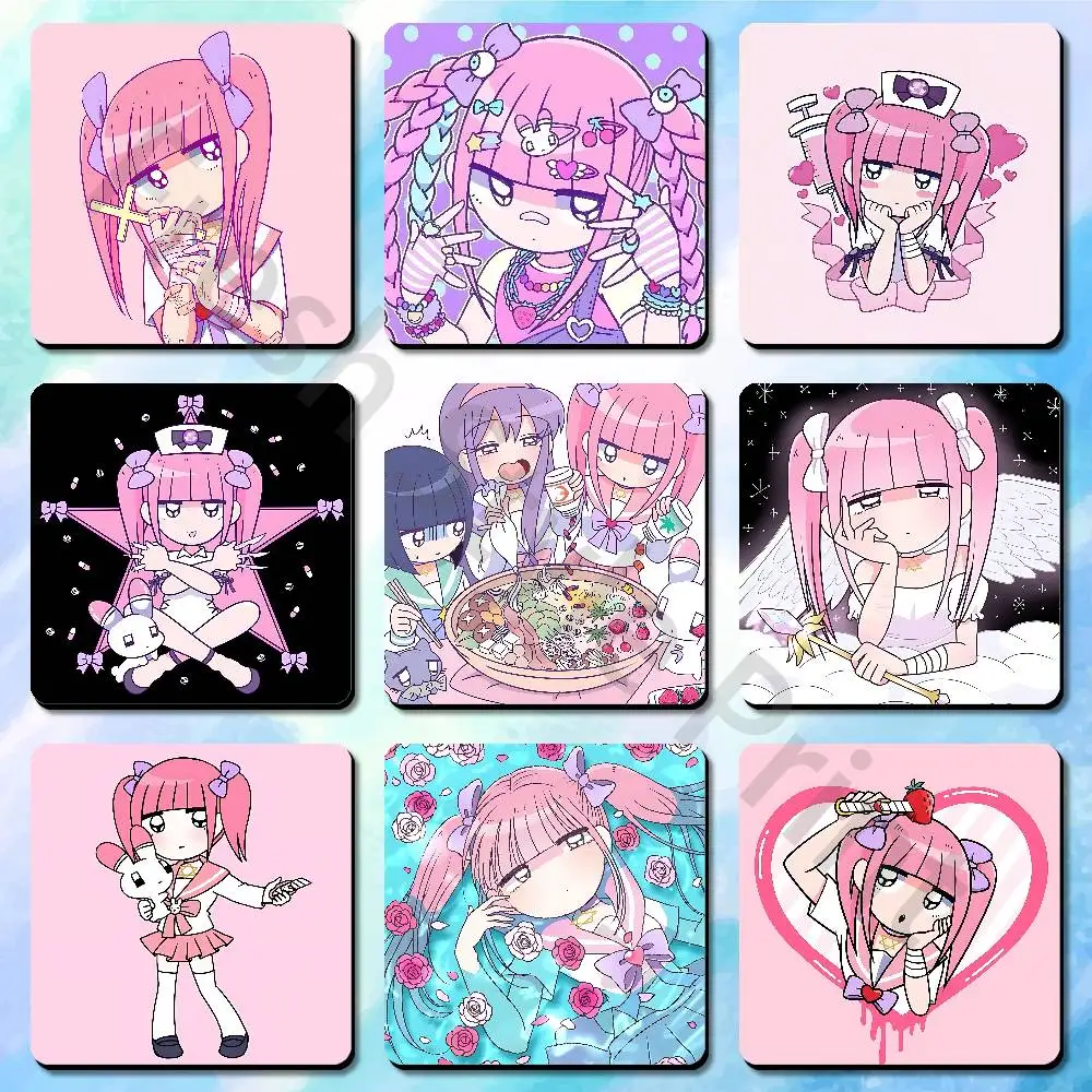 

M-Menhera C-Chan Cute Girl Cute Cartoon Anime Refrigerator Magnets Soft Magnetic Heat Transfer Refrigerator Magnets Gift