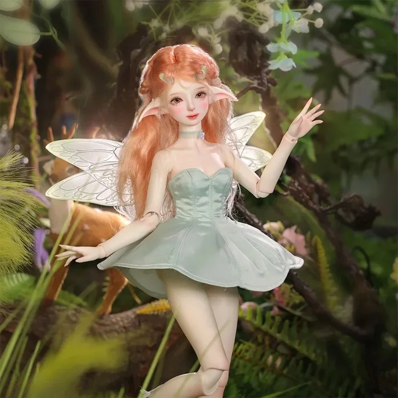 Fantasy Angel 1/4 Tsuki Fullset A Bjd Doll Forest Elf with Transparent Wing and Tentacle Resin Toy