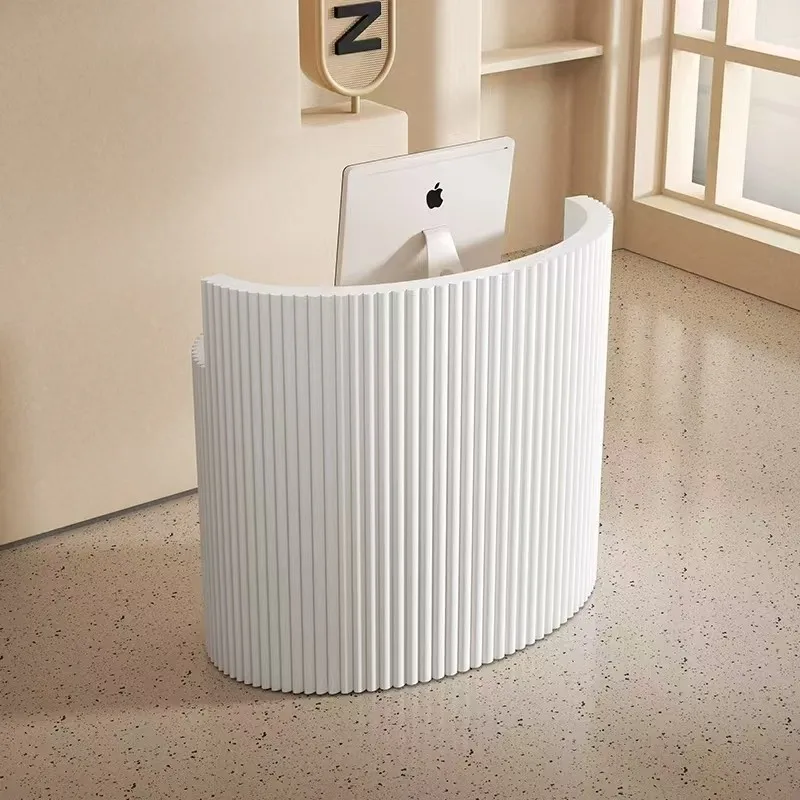 

White Modern Reception Desks Design Organizers Display Executive Bar Luxury Reception Desks Shop Bureau Commercial Furniture