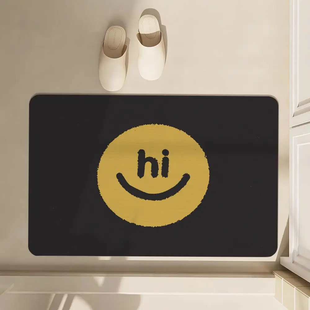 

Напольный коврик серии Hello, мягкий диатомовый впитывающий напольный коврик для ванной комнаты, туалет ванной комнаты, домашний напольный коврик, дверной коврик, ковер