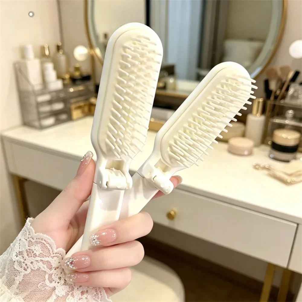 Miffy Faltbare Haarbürste Niedliches Kaninchen Tragbarer Antistatik-Kamm Kopfhautmassage Entwirrbürste Reise-Haarstyling-Werkzeug für Mädchen – Detail 2