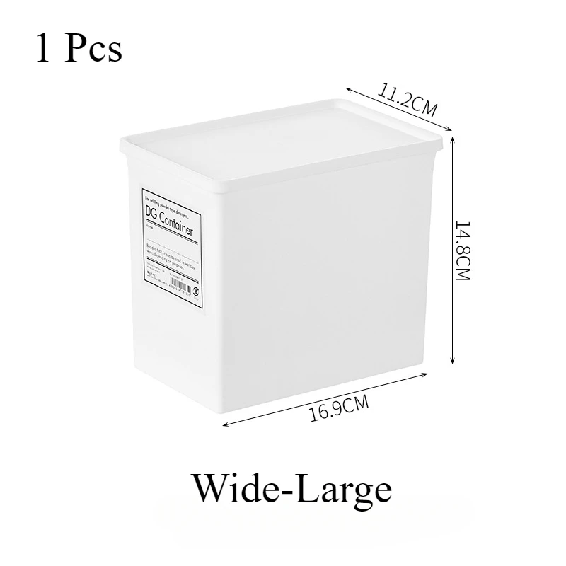 1 Pcs Washing powder storage box with lid, plastic drawer, cabinet, separate box, flip cover, desktop, miscellaneous sorting box image 5