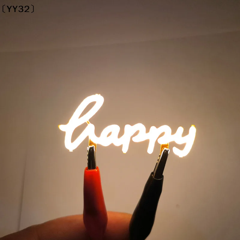 DC 3V COB LED Edison Micro LED Filament Candle Diode Holiday Party Birthday Love Letter Decoration Light Bulb Accessories〔YY32〕