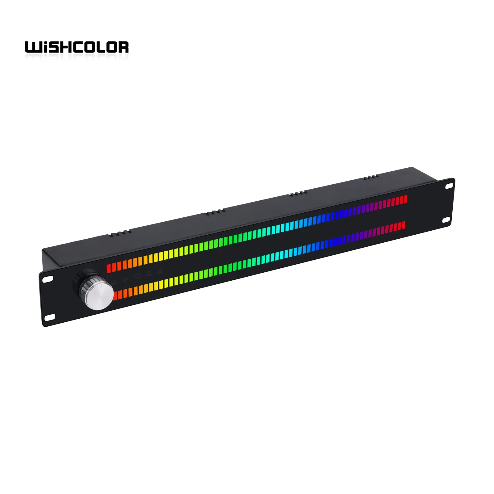 Wishcolor LED64X2 z 128 wyświetlaczem widma muzycznego miernik rytmu światła VU obsługuje sterowanie głosem i wejście przewodowe — zdjęcie 7
