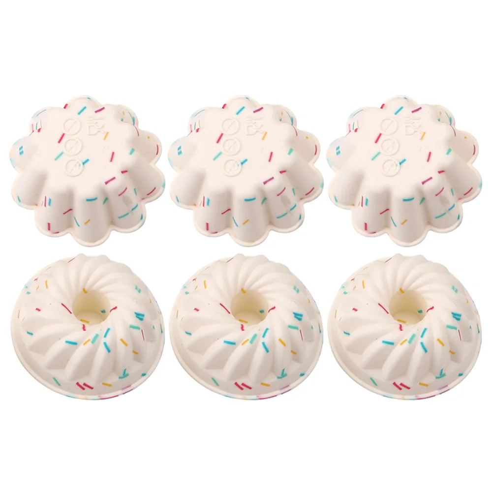 

6pcs Silicone Cake Cup Baking Mold Jelly Chocolate Kitchen Supply Non Stick Easy Demould DIY PuddingCake Maker Reusable