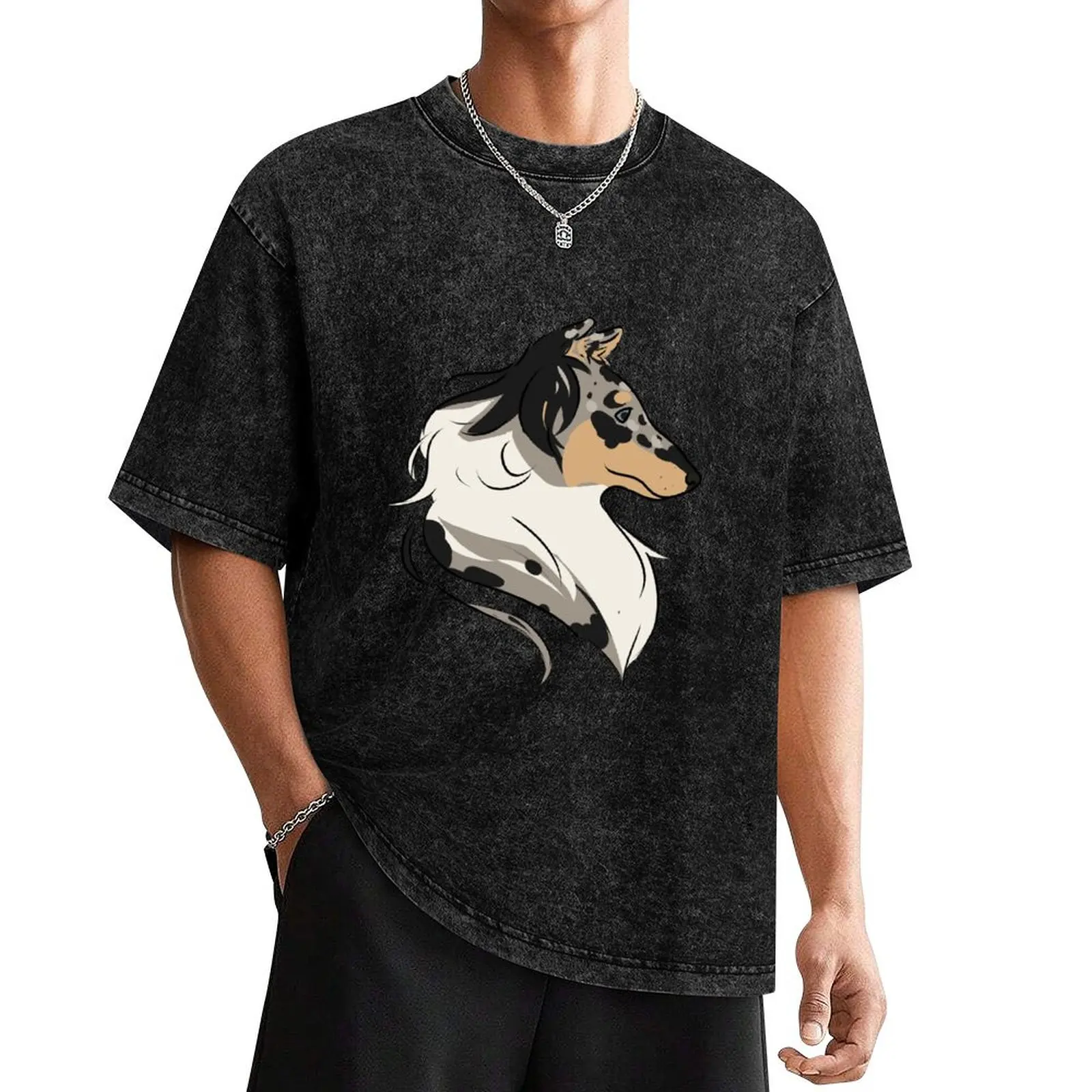 

Blue Merle Rough Collie T-Shirt custom t shirt anime figures vintage shirts men graphic