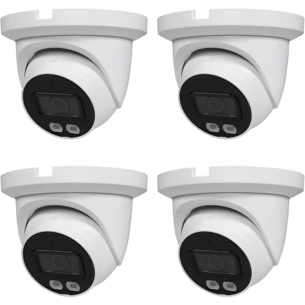 r-tech 2 MP Smart Dual Light HDCVI Augapfelkamera mit fester Brennweite, Vollfarb-Nachtsicht – 4er-Pack