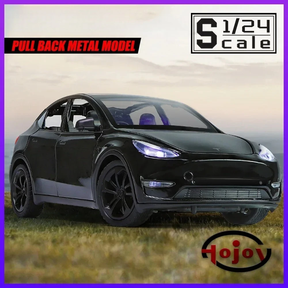 Metal Cars Toys Scale 1/24 Y Diecast Alloy Car For Boys Children Kids Toy Vehicles Sound And Light Pull Back