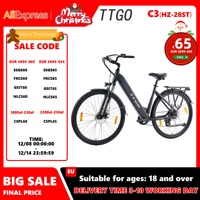 TTGO HZ-28ST(C3) Electric Bicycle for Adults 250W E-Bike 28 Inch 36V 20AH Electric City Bike with Headlight and Tailight