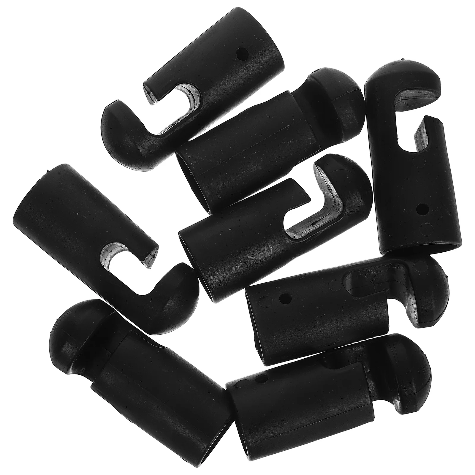 

8 Pcs Trampoline Pole Cover Safety Replacement Parts Household Enclosure Caps Black for Poles