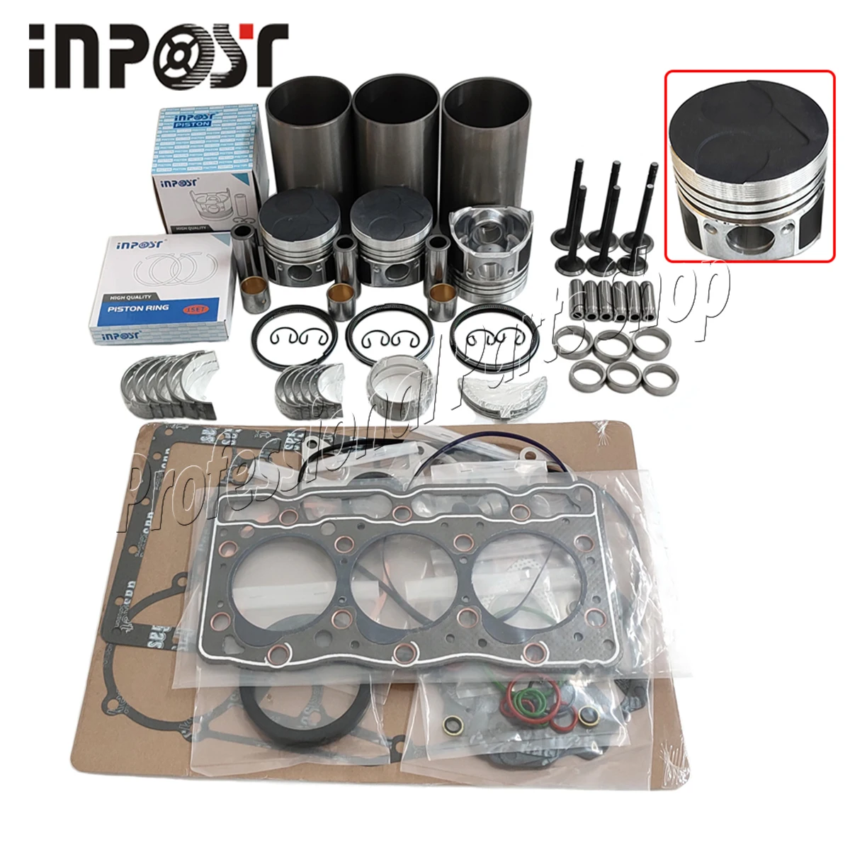 

D905 D905E Engine Overhaul Rebuild Kit For Kubota B1700DT, B1700E, B1700HST-D, BX22, BX2200D, BX23LB-B, BX23LB-T