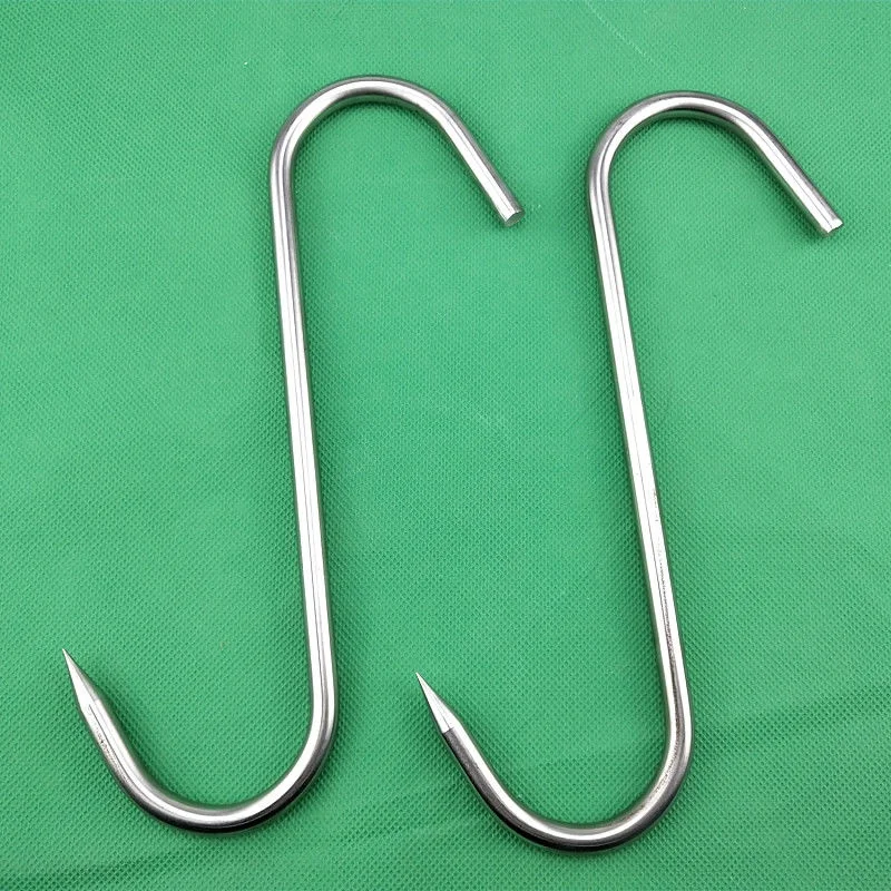 S-shaped stainless steel hooks for hanging pork, mutton, duck chicken