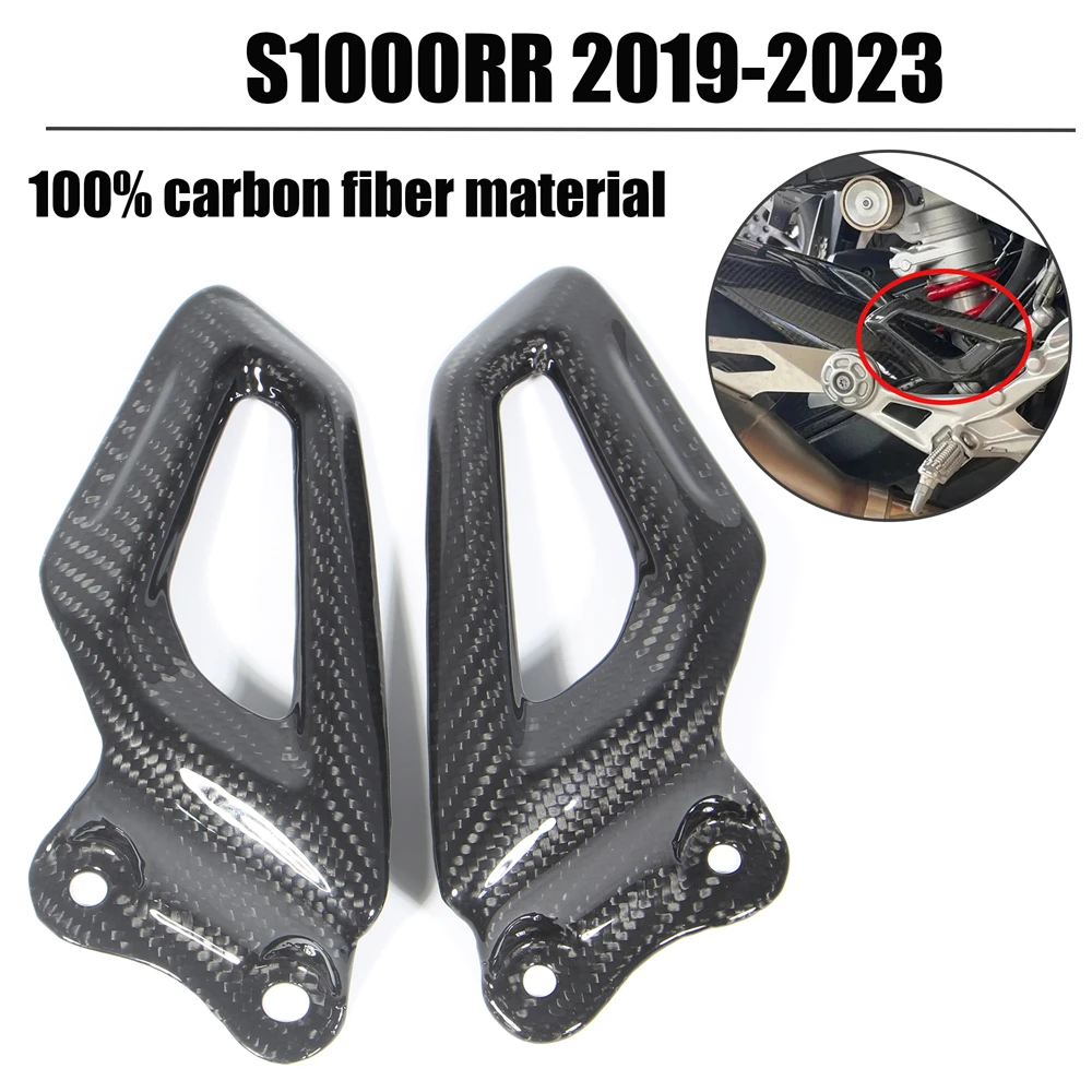 

Motorcycle Carbon Fiber Heel Guards Foot Plates Rearests Protector Fairings For BMW S1000RR S1000 RR 2019 2020 2021 2022 2023