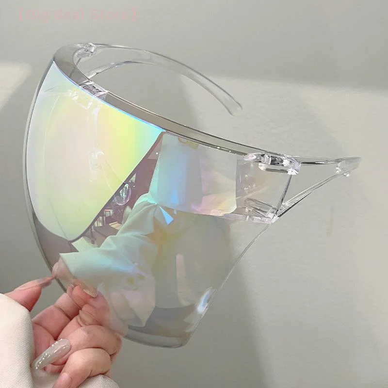 【M】Full Face Shield Protective Goggles Color Plated, Anti Dust Windproof Oil Splash UV Protection Cycling