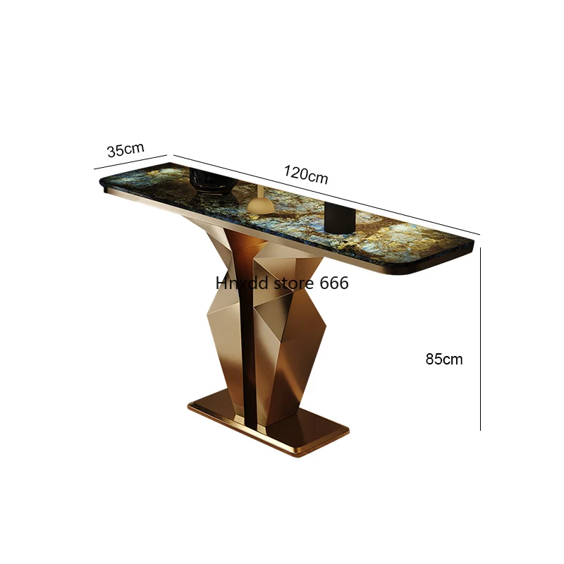 Stainless steel integrated wall strip modern simple light luxury entrance table