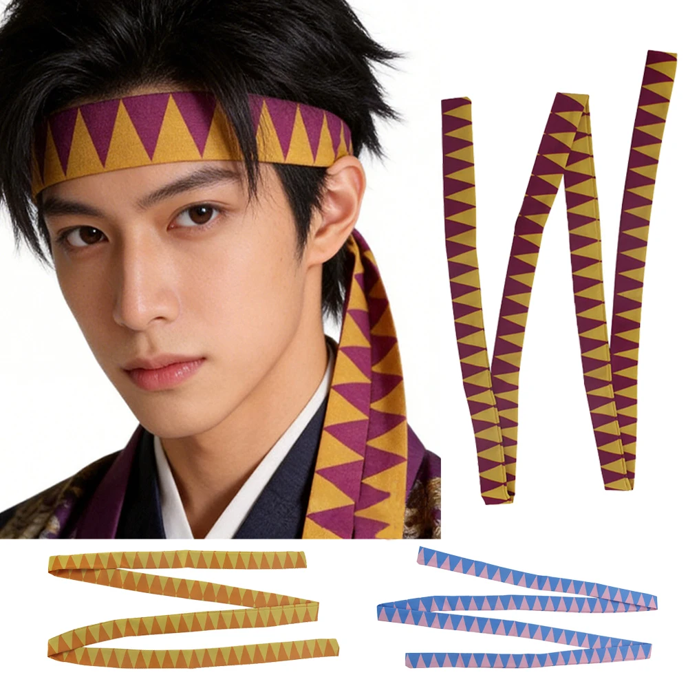 

1,6-метровые аниме-повязки на голову для косплея, аксессуары, реквизит и головные уборы для взрослых, головные уборы в японском стиле