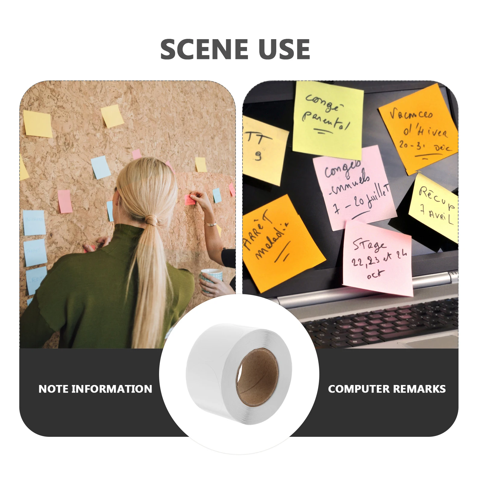 1 Roll Blank Thermal Labels Self Adhesive Waterproof For Express Shipping Mailing Label Roll Stickers Folder Tags