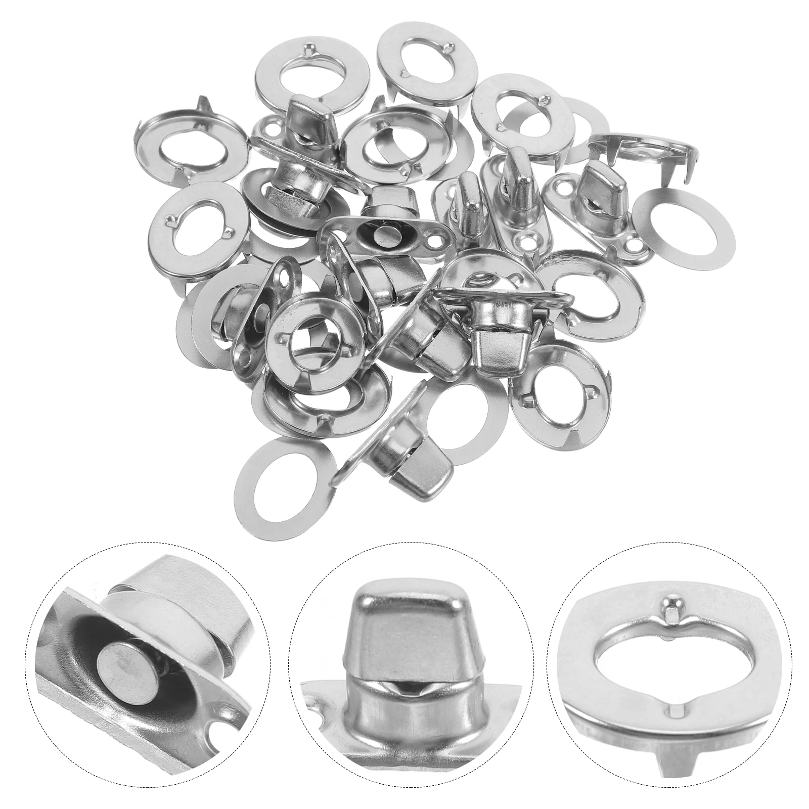 

10 Sets Metal Rotating Studs Fasteners Stainless Steel Screw Connectors For Furniture Assembly Electronics Canvas Snap Button