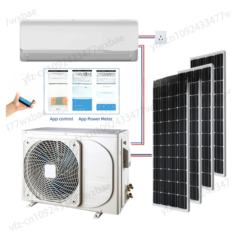 Efficient DC Solar Panel Off Grid Solar Air Conditioner Manufacturer 24000btu Inverter Split Wall Mounted for Home