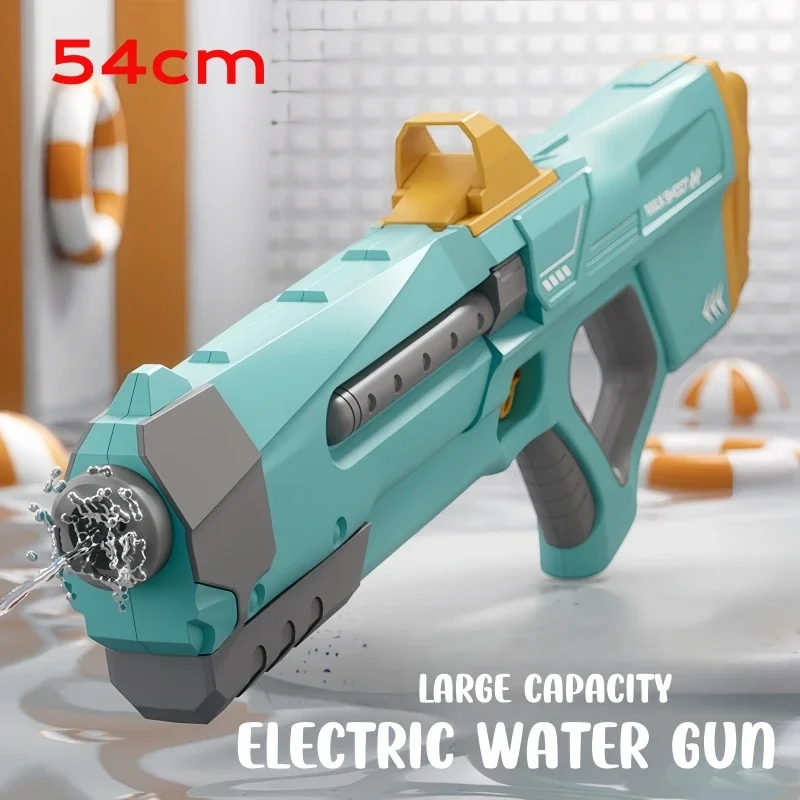 Pistolet à eau électrique haute pression pour enfants, 54cm, jouets de grande capacité, piscine de plage en plein air d'été, pistolet à eau automatique, jouet pour enfants