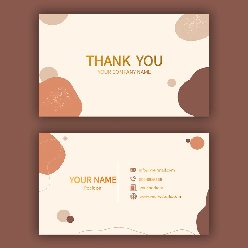 100pcs Custom Thank You for Supporting My Small Business Card Thanks Greeting Card Appreciation Cardstock for Sellers Gift