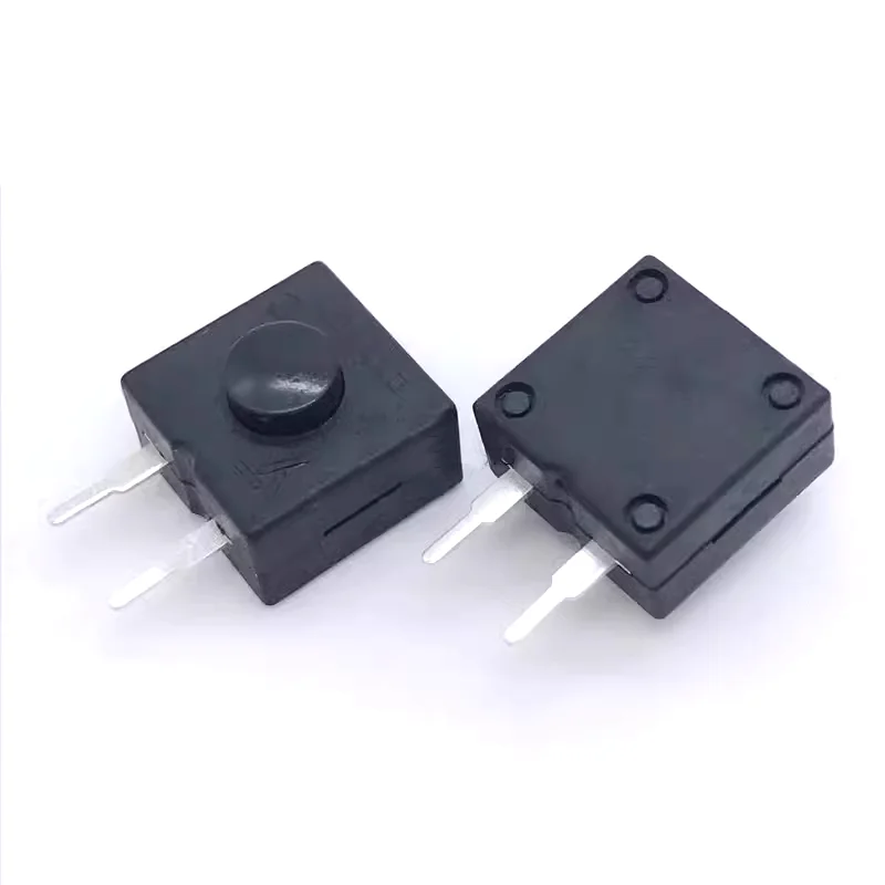 1212-112YB straight foot flashlight switch LG-21B button self-locking one open one close 12*12mm