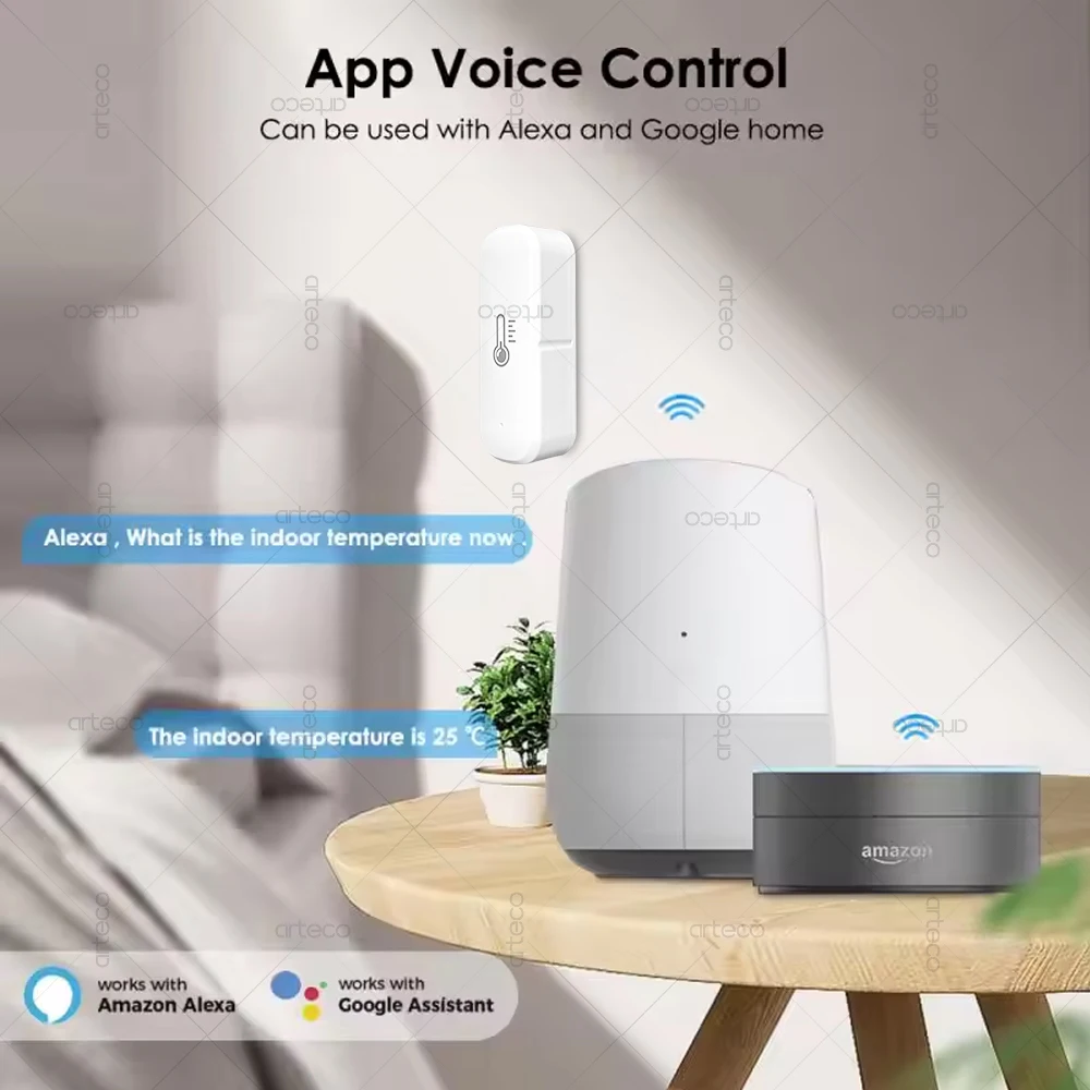 EWelink Zigbee Temperature And Humidity Sensor APP Remote Monitor For Smart Home Works With Alexa Amazon Google Assistant Z2M