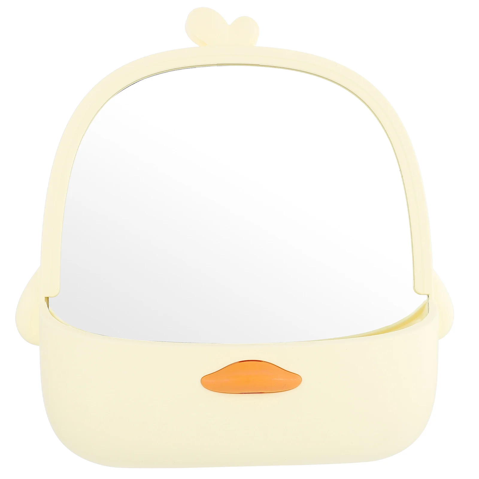 مرآة مكياج كرتونية لسطح المكتب، قاعدة ثابتة، سعة كبيرة للتخزين الأمامي، مرآة مكياج لخزانة غرفة النوم #2