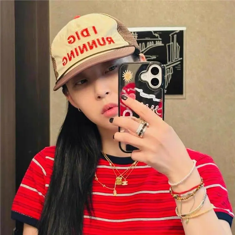 Running Mesh Flat Brim Cap Unique Personality Baseball Cap Unisex Nylon Hat for Autumn And Winter Youth Fashion Accessory