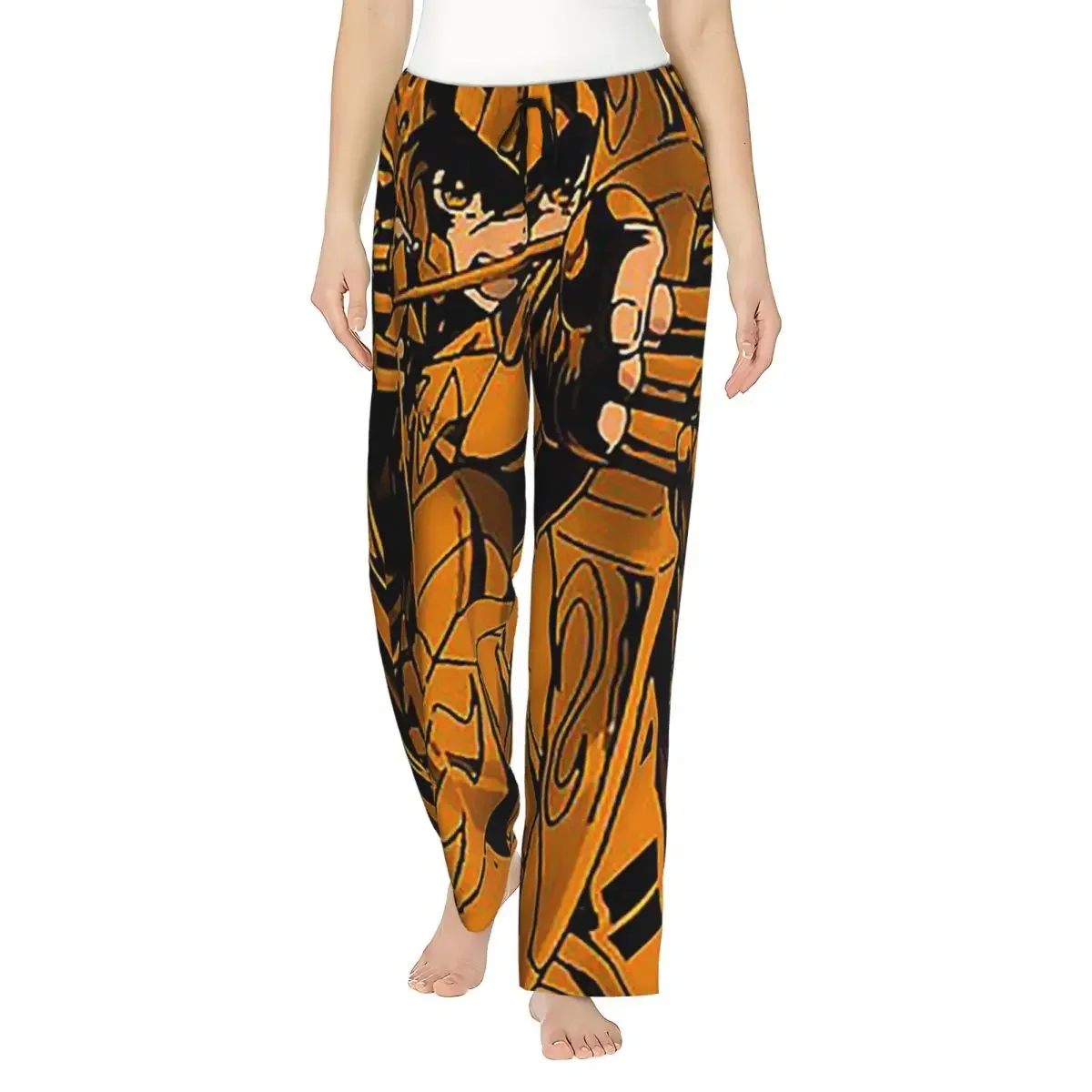 

Custom Knights Of The Zodiac Sagittarius Seiya Saint Seiya Anime Women Pajama Pants Lounge Sleep Sleepwear Bottoms with Pockets