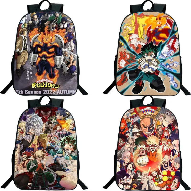 

Anime My Hero Academia 6 Backpack Cartoon Manga School Bag Girls Boys Bookbag Boku no Hero Academia Backpacks Travel Mochila