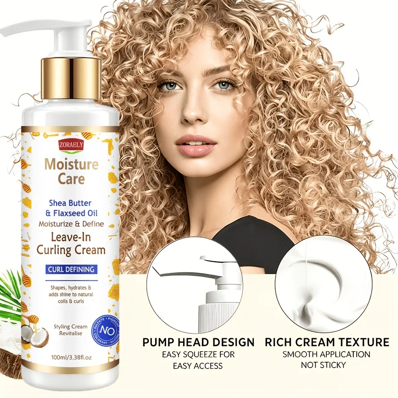ZORAELY Curl-Defining Cream – leaves hair shiny and smooth, creating a natural, effortless curly look. 100ml