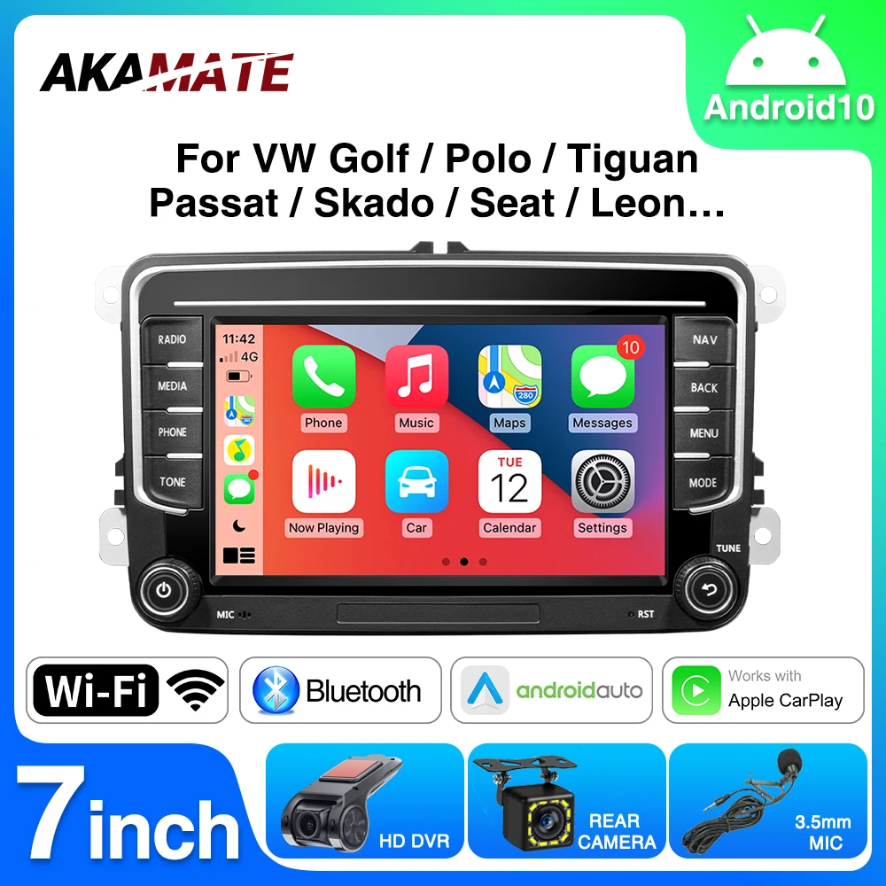 Android Auto Radio for Volkswagen VW Passat B6 B7 CC Tiguan Touran GOLF POLO Carplay 4G Car Multimedia GPS 2din Autoradio