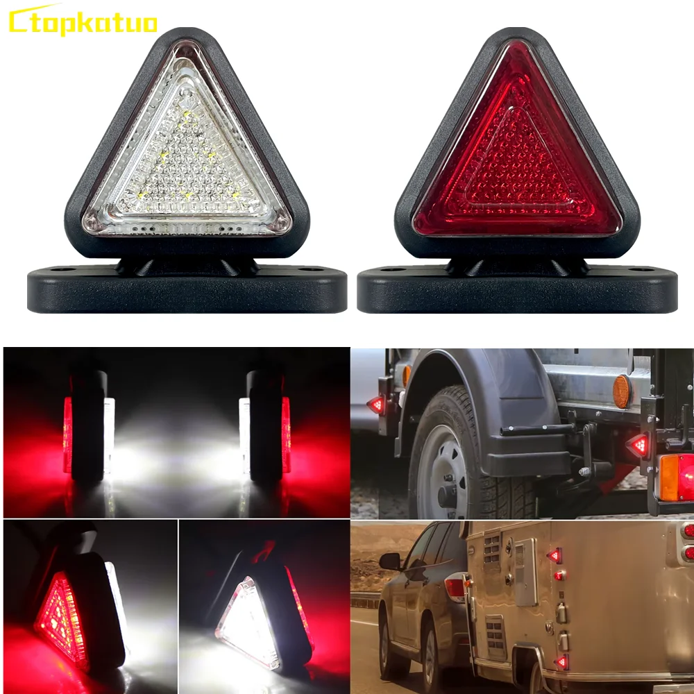 

2PCS 12LED Outline LED Truck Side Lights 12V 24V Trailer Marker Lights Camper Indicator Position Lamp for Vehicle