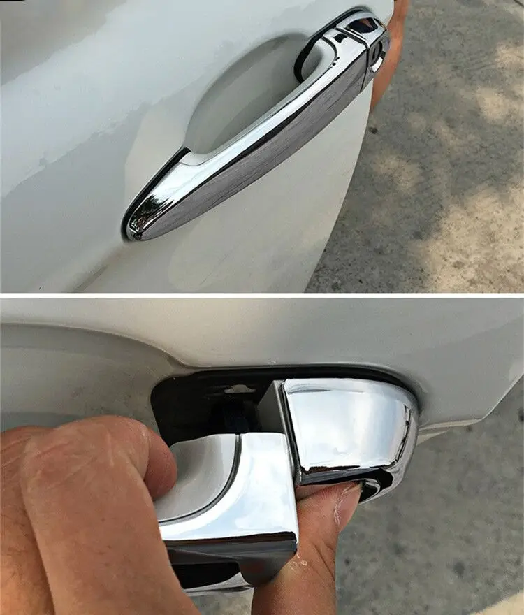 FUNDUOO For BMW X5 E70 2008-2013 Chrome Car Door Handle Cover Trim Sticker Styling Auto Accessories