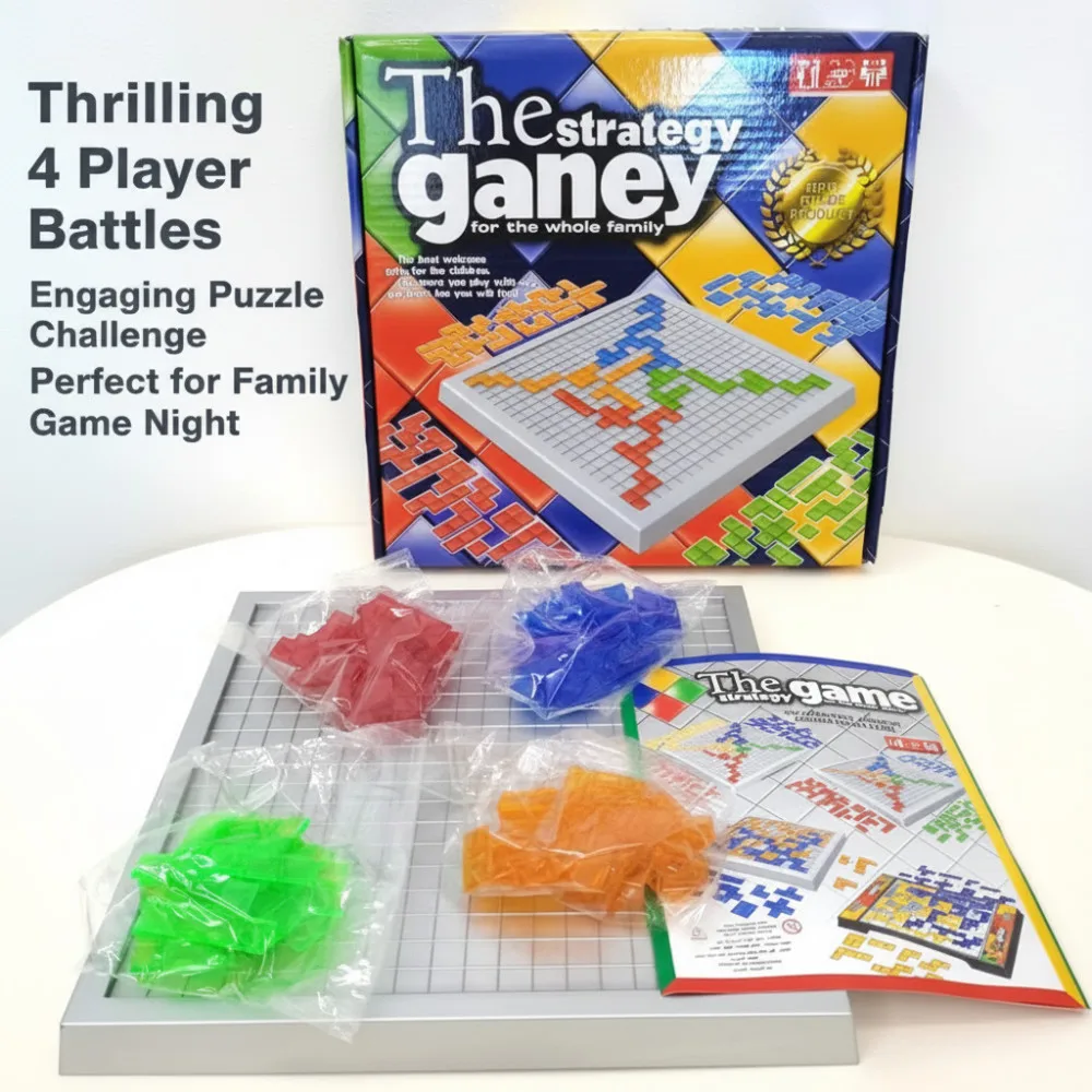 

Интеллектуальные головоломки для детей: стратегическая настольная развивающая игра с цветными квадратами для семейных вечеринок и детских праздников. Настольные головоломки.