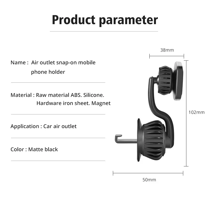 Auto Halterung Auto Telefon Halter Mit Multifunktionale 360 Grad Rotierenden Luftauslass Magnetische Schnalle Typ Auto Telefon Halter Steht – Detail 11