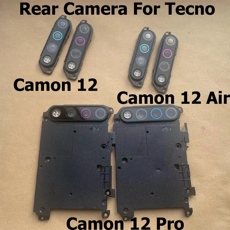 

For Tecno Camon 12 Air Pro Rear Camera Glass Lens Back Main Camera Glass Lens Ring Frame Cover Replacement Parts