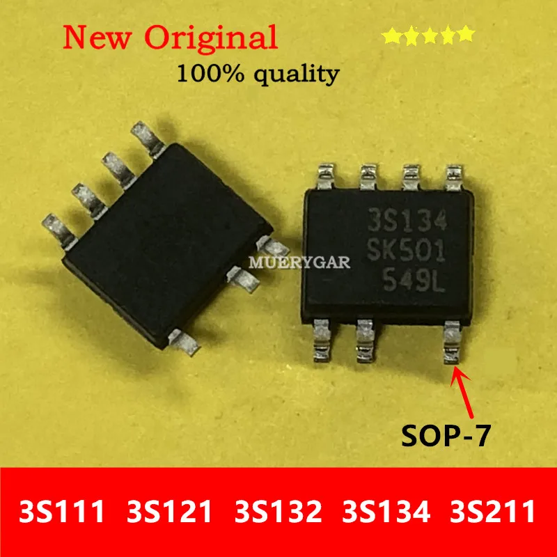 (5-100pieces/lot)100%New  3S111   3S121   3S132   3S134   3S211  SOP-7  Free shipping Chip & IC