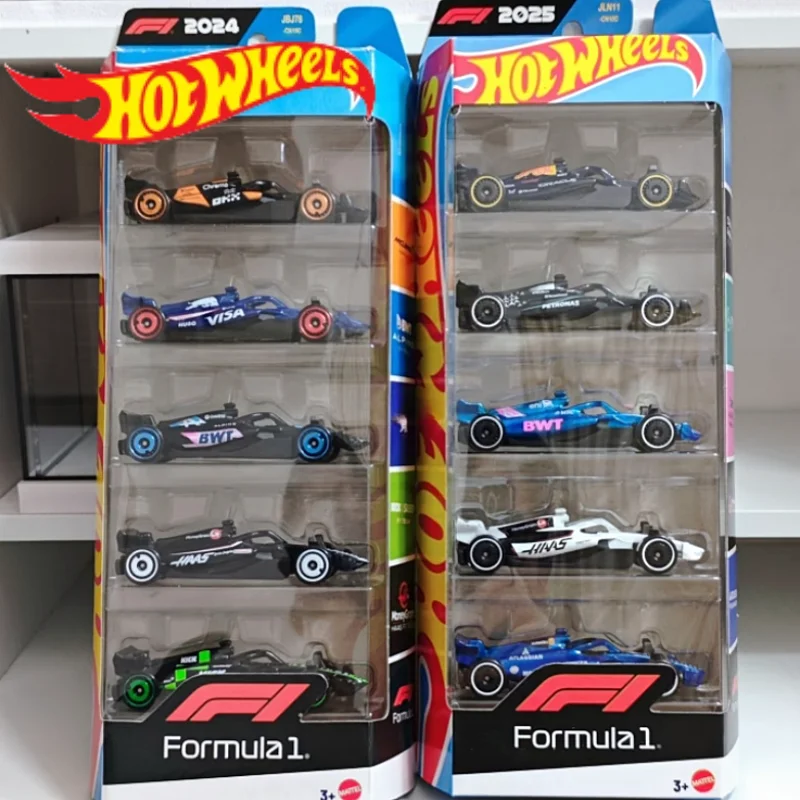 

Hot Wheels X Formula 1 JLN11 Collectible Car 1/64 Toy Set 5 Packs Diecast Vehicle Gift JBJ78 Car Models For Car Collectors