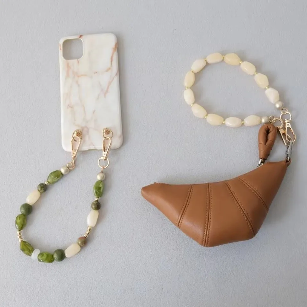 Cute Acrylic Beaded Chain Strap Green Detachable Bag Shoulder Handle Luxury Style Handbag Strap For Women Handbag Decoration