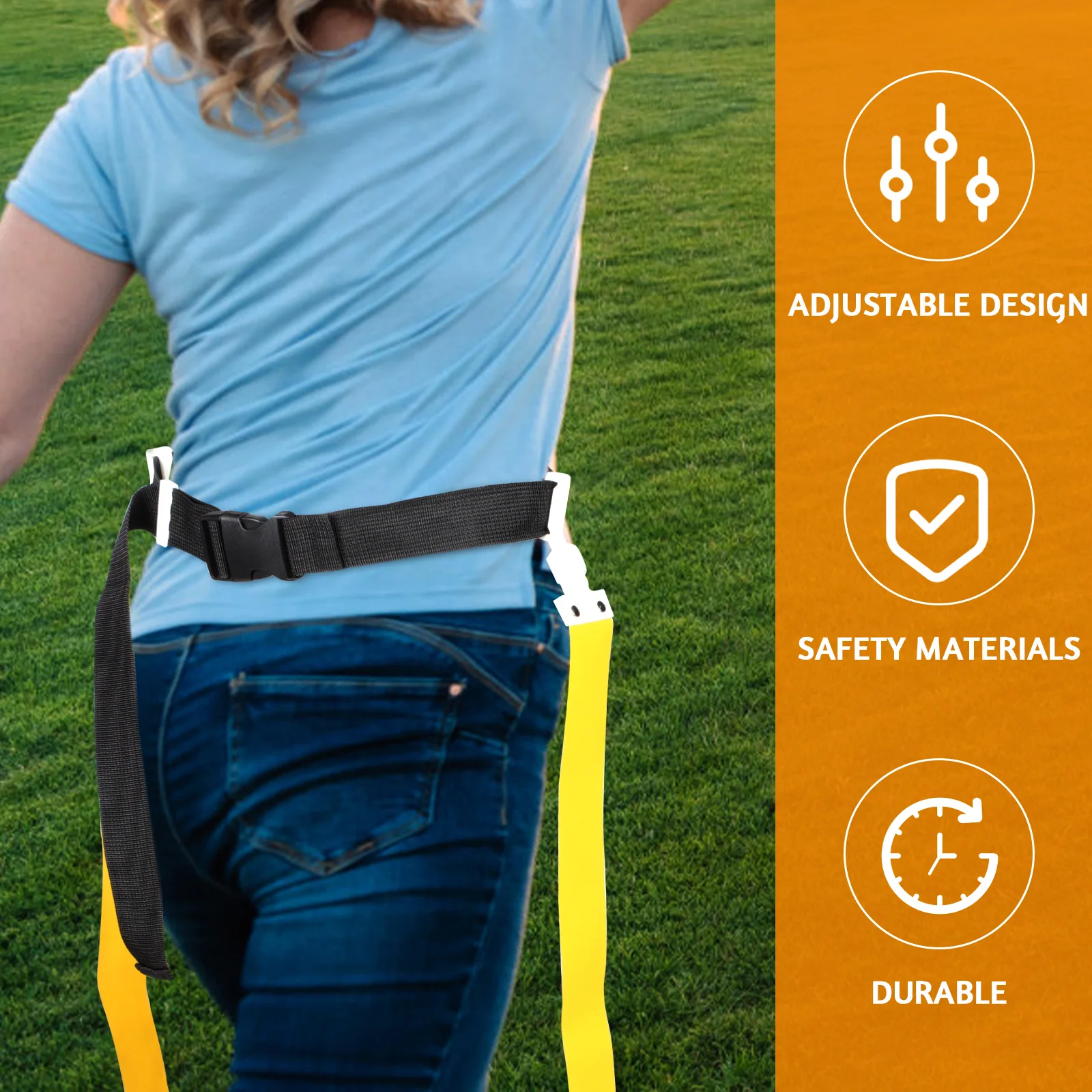 العلم حزام كرة القدم الخصر الرجبي لوازم قابل للتعديل البوليستر اللياقة البدنية لعبة الملحقات