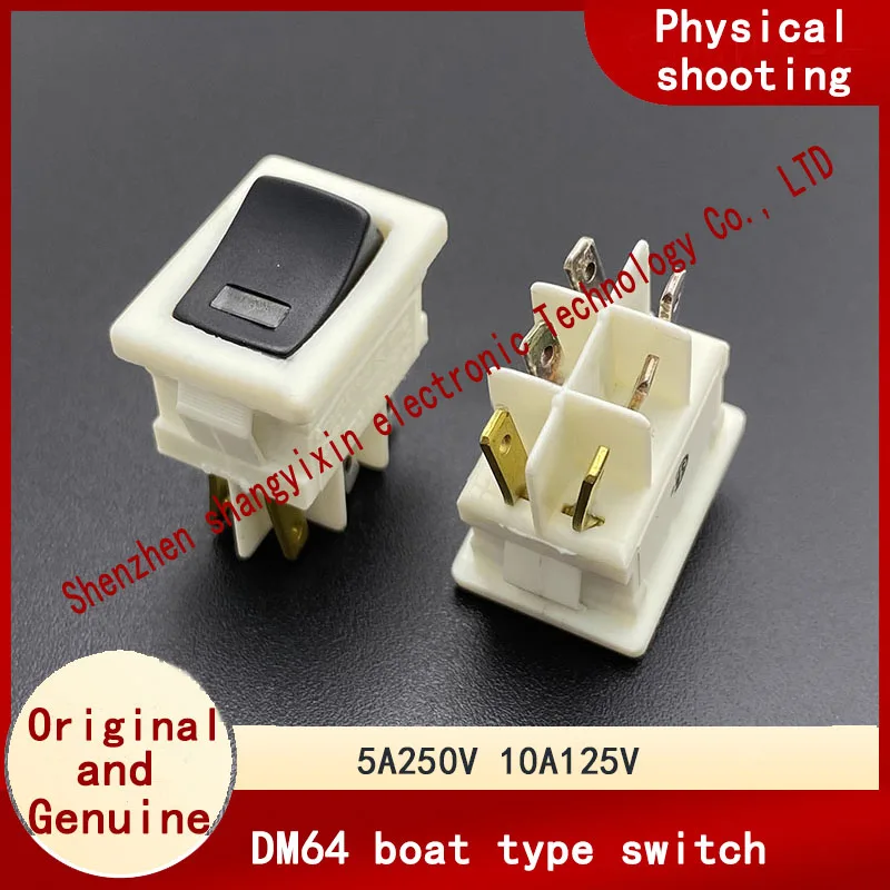 Original DM64 boat switch with light rocker boat 6 pin 2 speed 5A250V power button 21*15mm