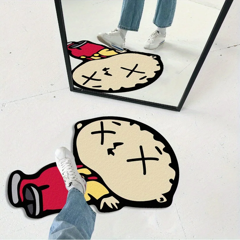 سجادة بتصميم شخصية كرتونية مضحكة من VIKAMA - ناعمة، مناسبة لسجاد غرفة النوم وغرفة المعيشة، ديكور منزلي مفعم بالحيوية.