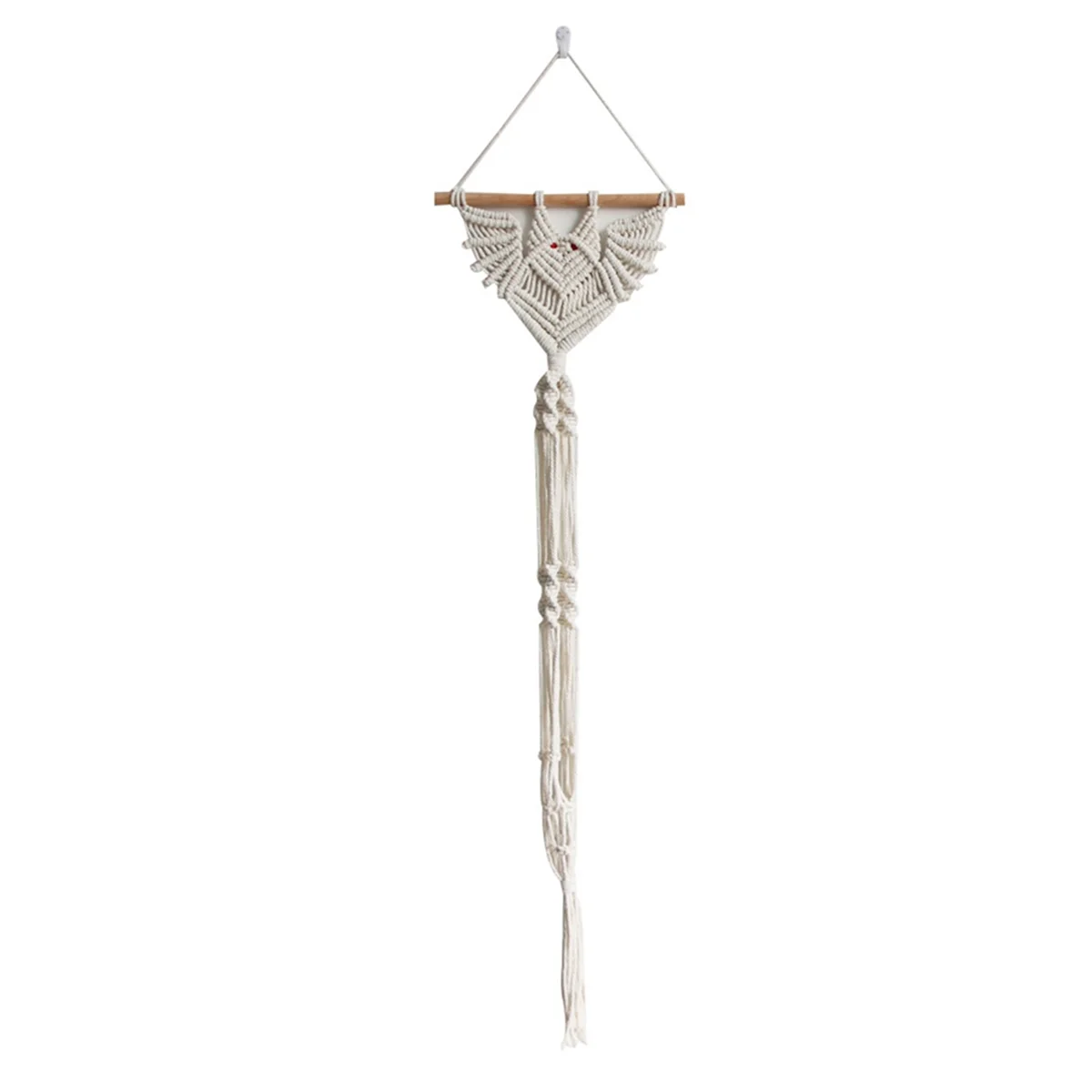 Hanging TapestryHanging Tapestry Macrame Hanger Organizer Bat Shape Hand Woven Flower Pot Display Holder