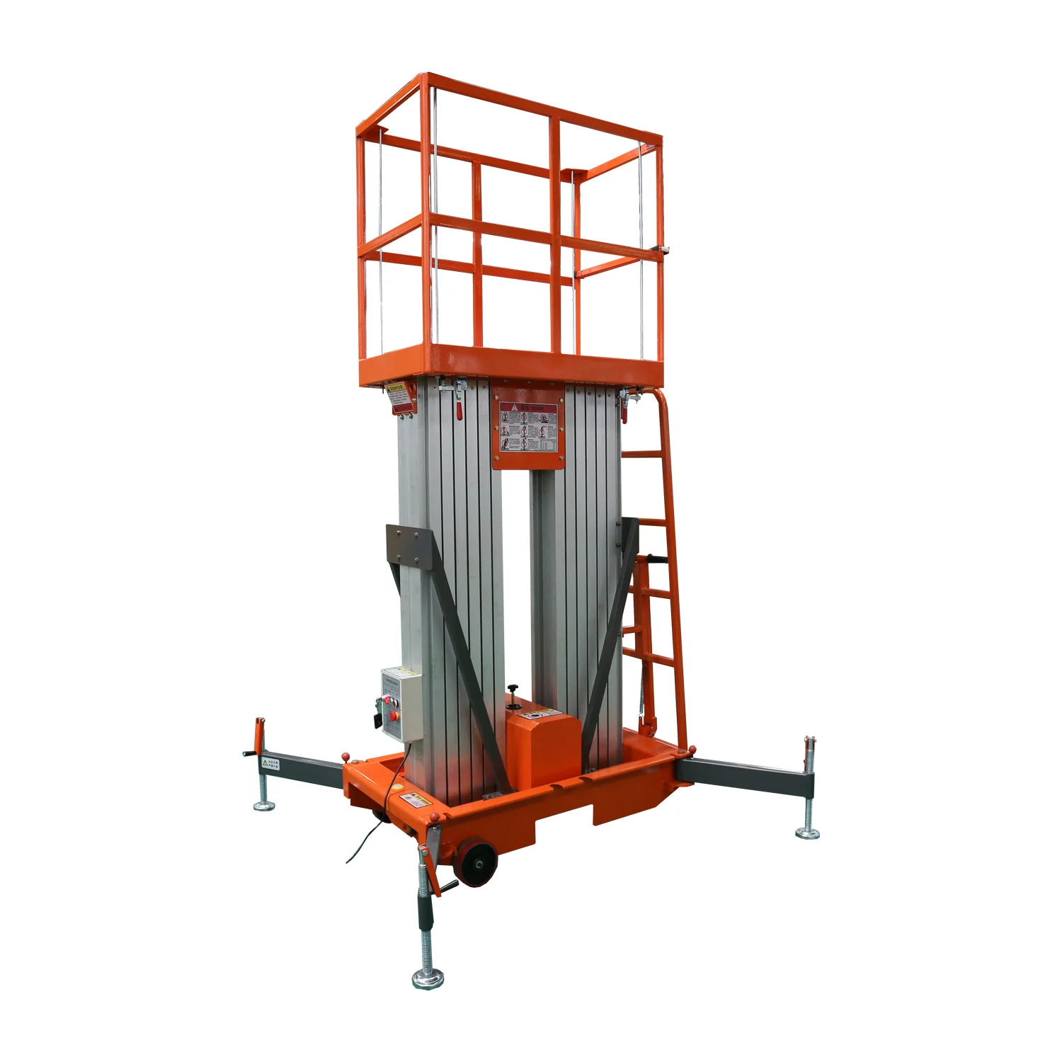 YG Customized Professional Double Mast Lift For High-Altitude Operations Hydraulic Aluminum Alloy Structure And For Easy Mainte