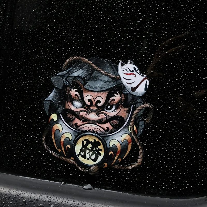 

Reflective JDM Daruma Anime Sticker, Waterproof UV-Proof Vinyl Decal for Car Motorcycle Helmet Laptop Fortune Decor