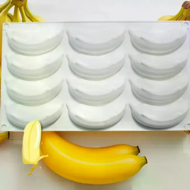 Kitchen Design For Baking - قوالب كيك سيليكون بتصميم الموز بـ
